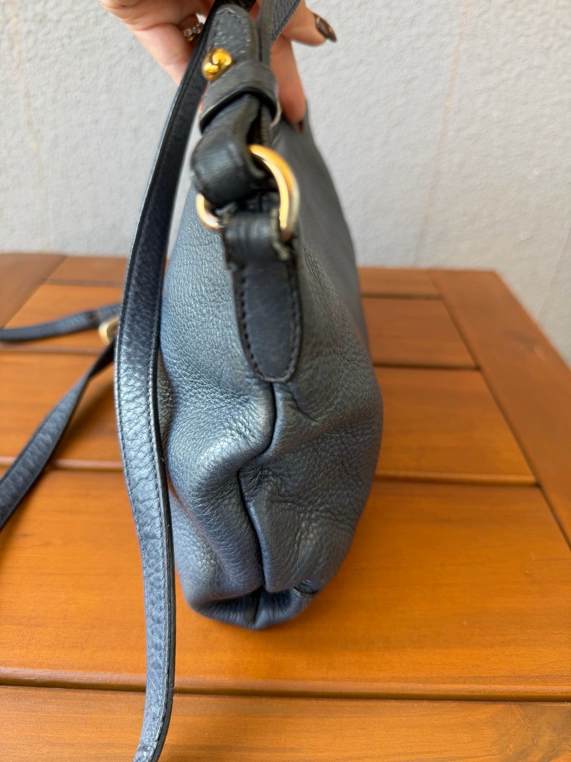 Prada Vitello Daino Messenger Zipper Crossbody Sling