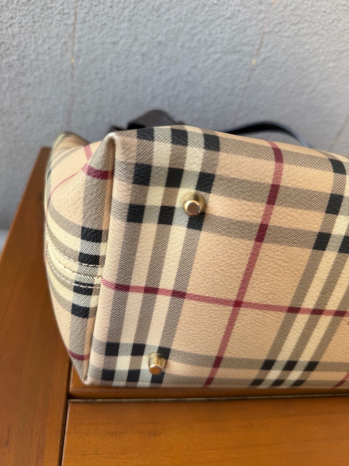 Burberry Regent Tote Haymarket Check Shoulder Bag