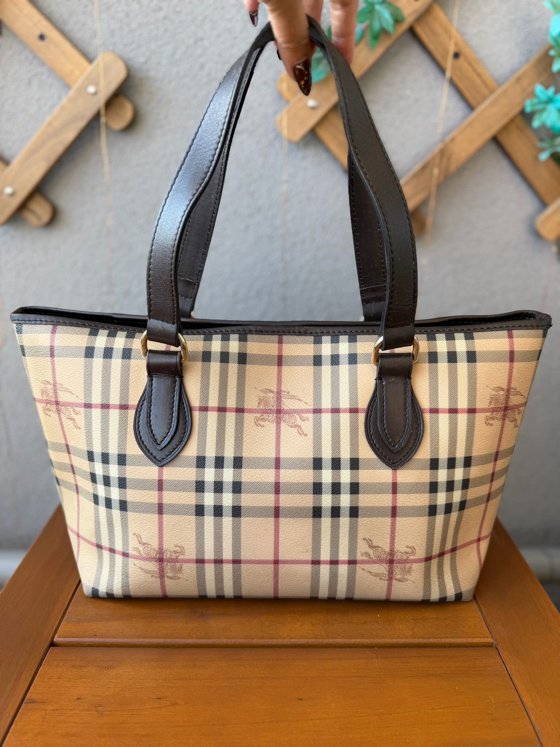 Burberry Regent Tote Haymarket Check Shoulder Bag