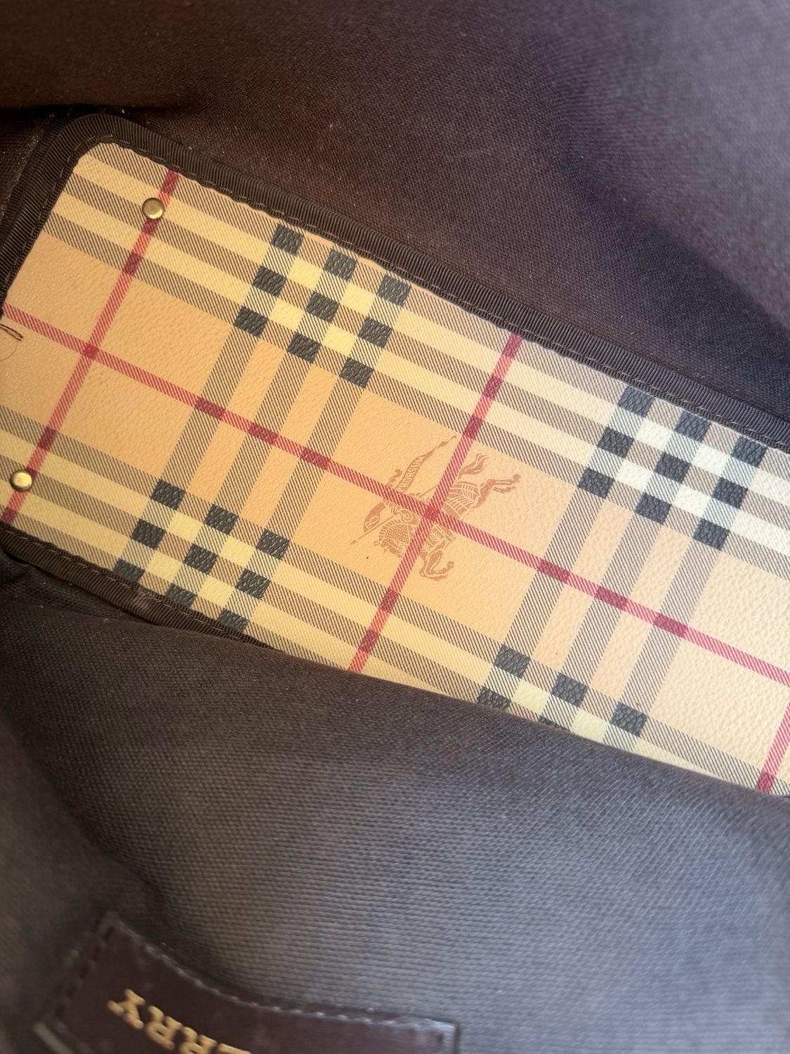 Burberry Regent Tote Haymarket Check Shoulder Bag