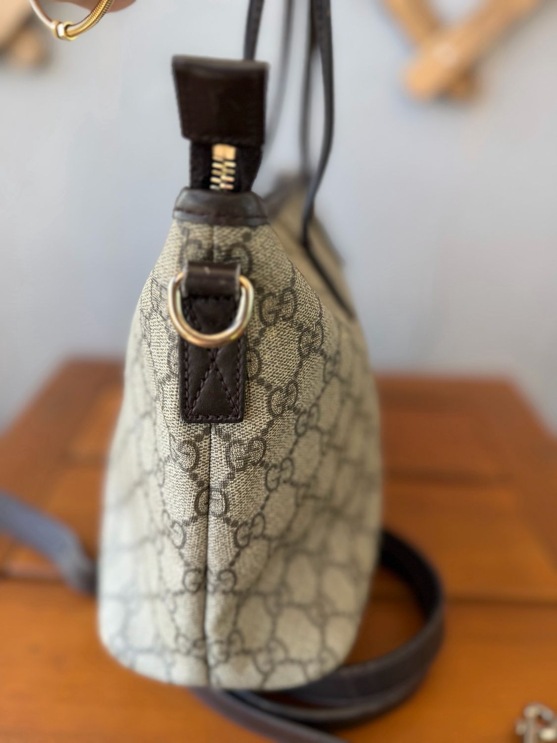 Gucci Monogram Supreme Coated Canvas Sling Messenger