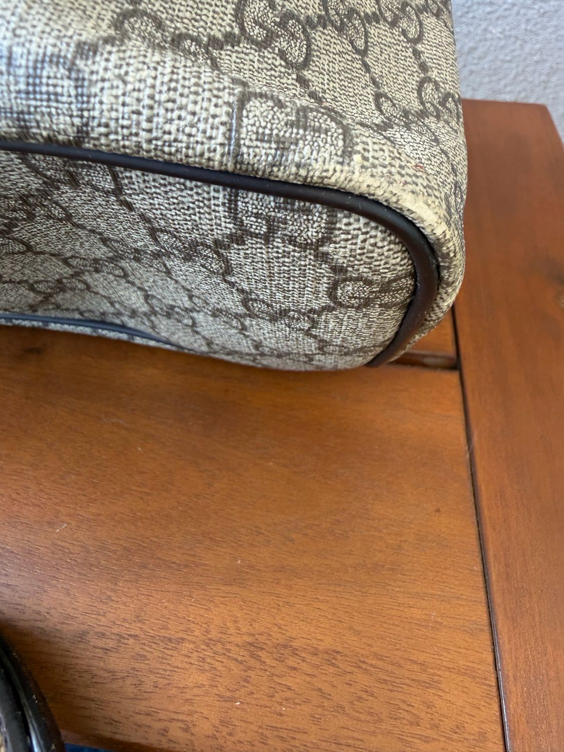 Gucci Monogram Supreme Coated Canvas Sling Messenger