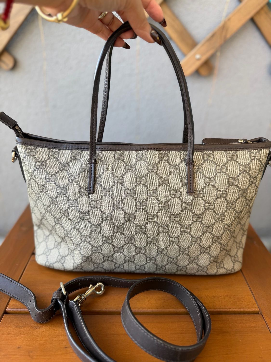 Gucci Monogram Supreme Coated Canvas Sling Messenger