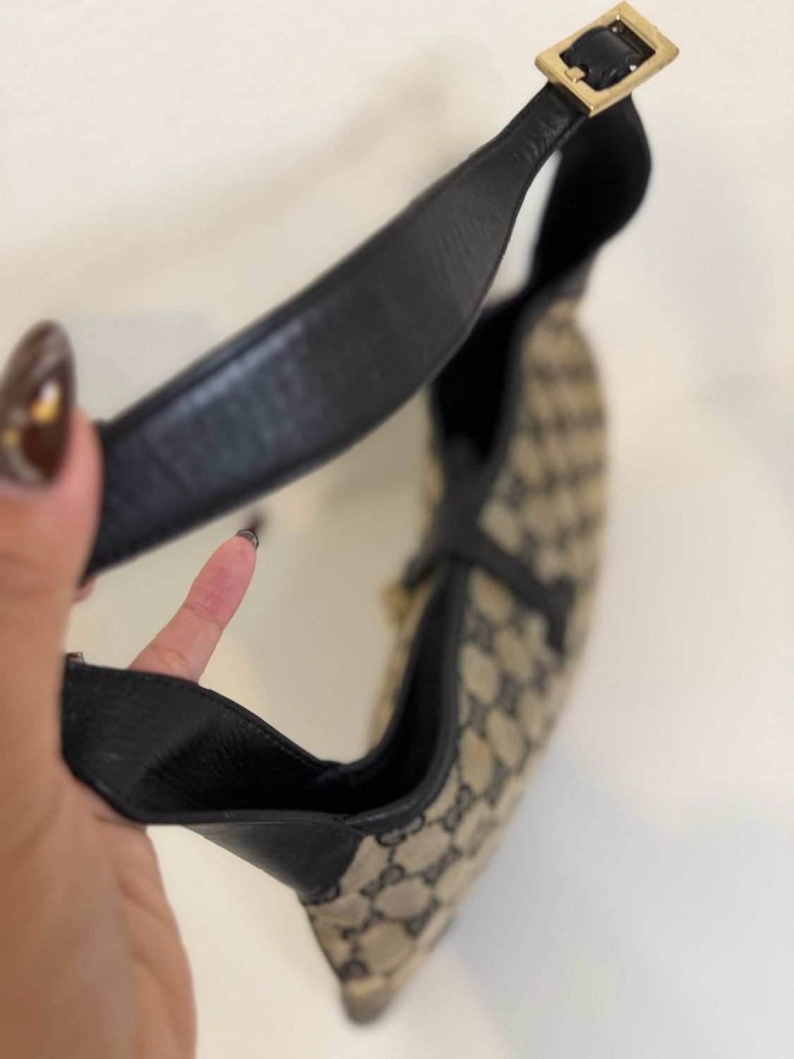 Gucci Monogram Jackie Hobo Shoulder Canvas