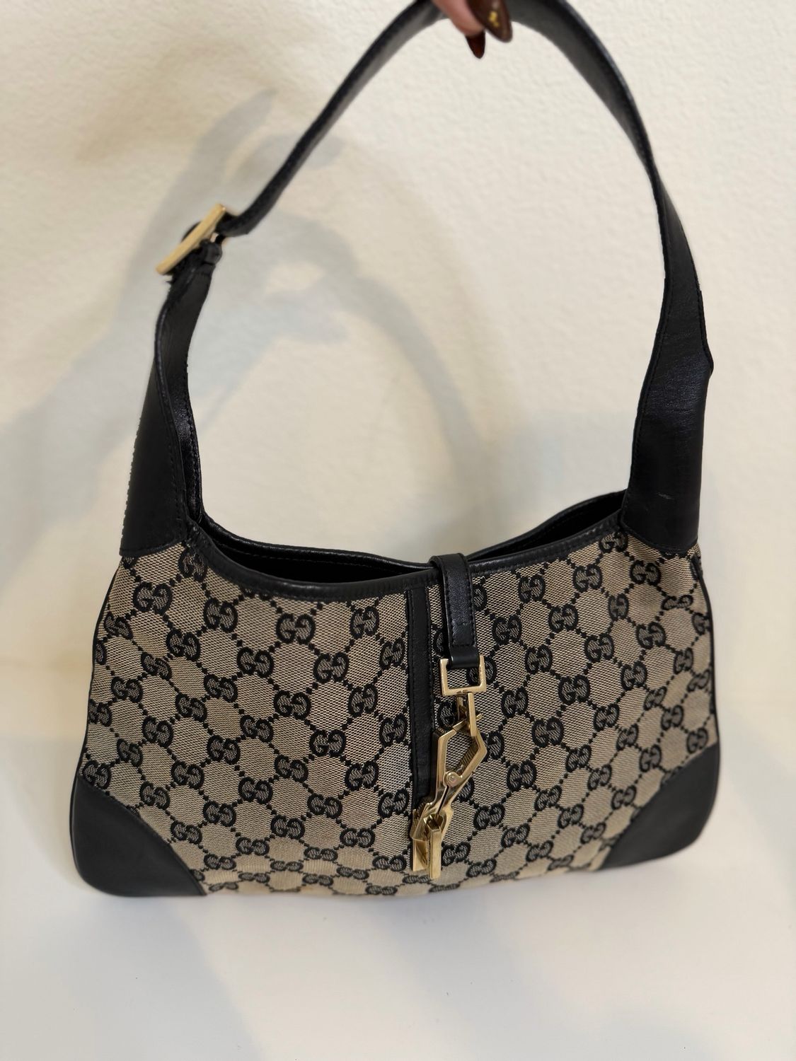 Gucci Monogram Jackie Hobo Shoulder Canvas