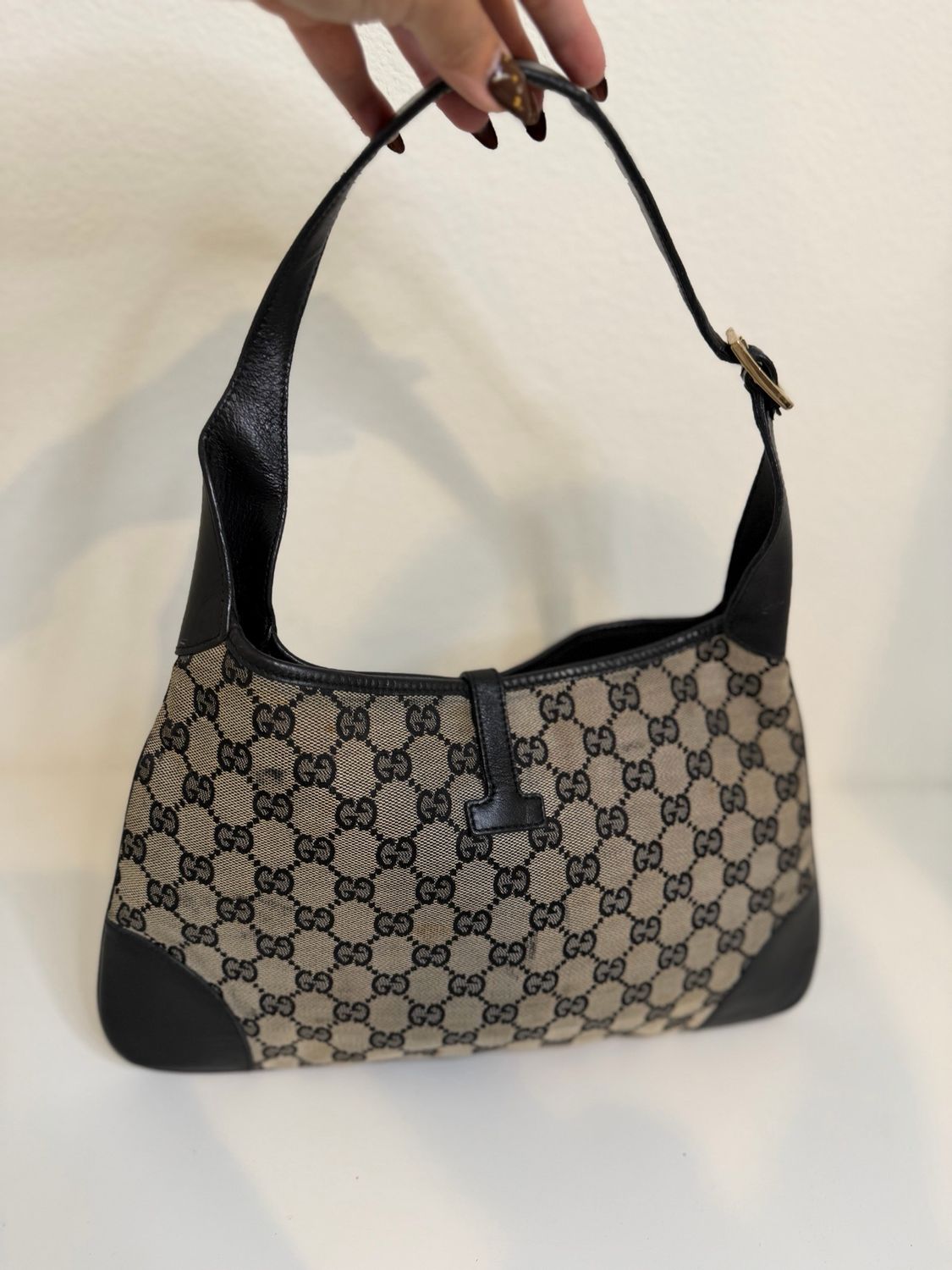 Gucci Monogram Jackie Hobo Shoulder Canvas