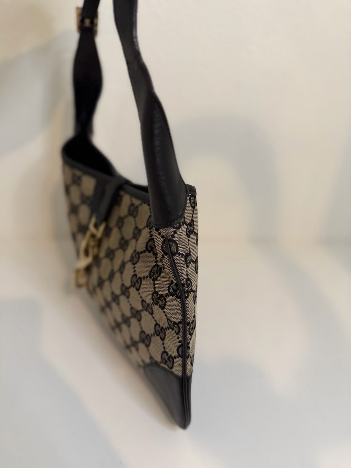Gucci Monogram Jackie Hobo Shoulder Canvas