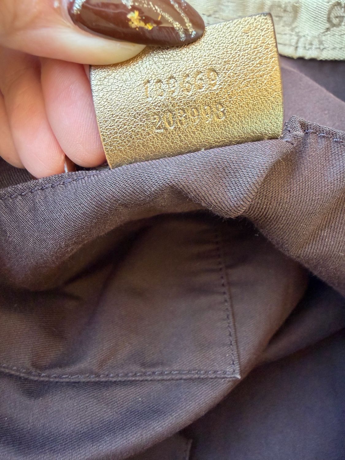 Gucci Monogram Canvas Web Tote Shoulder Bag