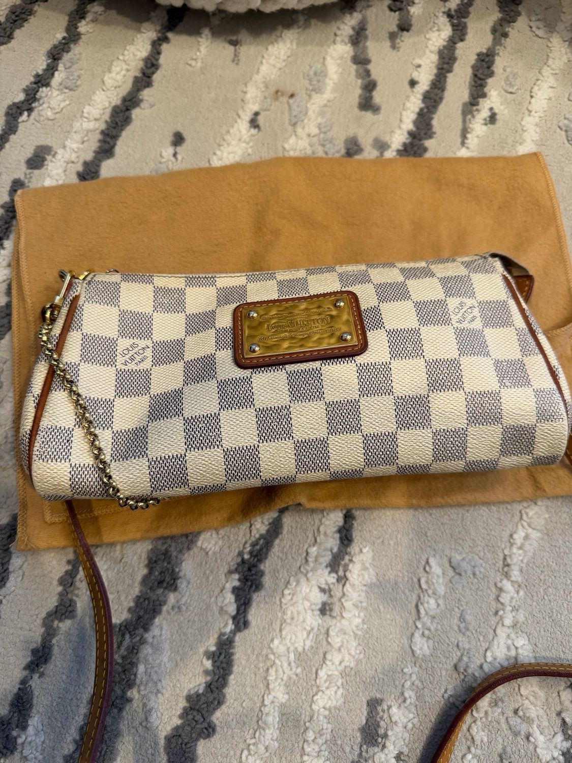Louis Vuitton Damier Azur Eva Clutch Crossbody