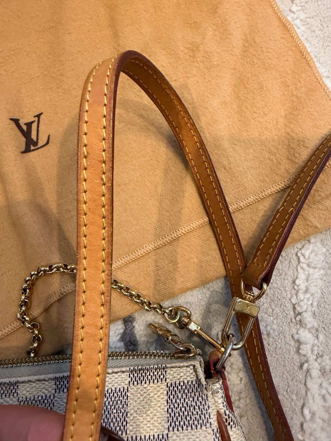 Louis Vuitton Damier Azur Eva Clutch Crossbody