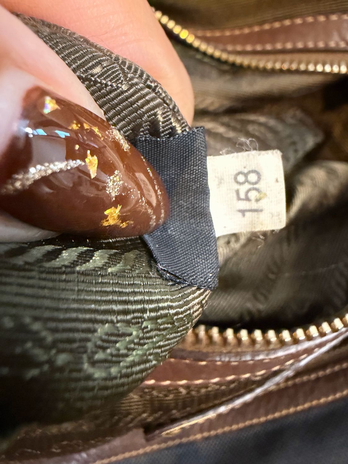 Prada Jacquard Denim Shopper Zipper Tote Messenger Crossbody