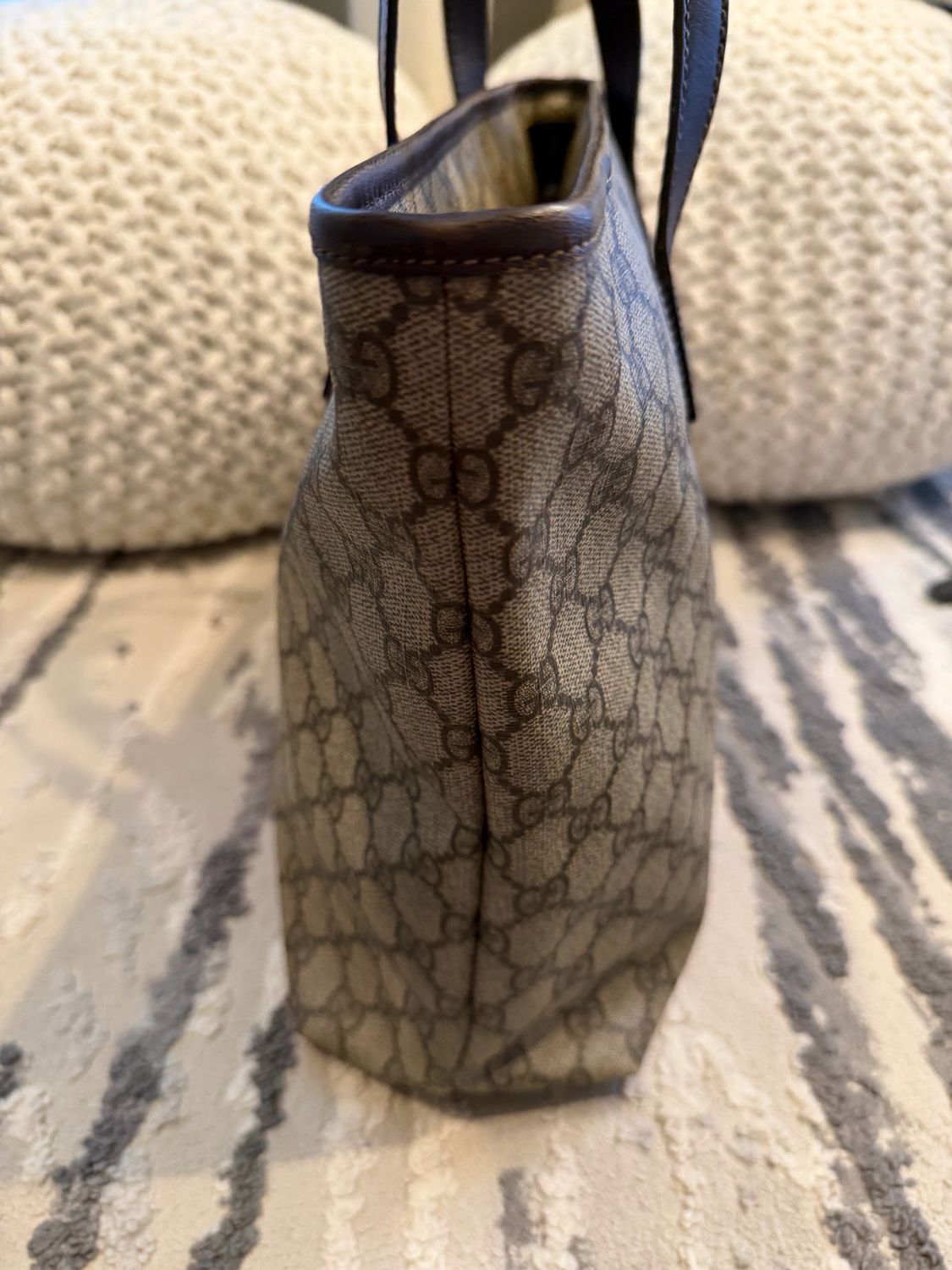 Gucci Monogram Supreme Joy Zipper Tote Medium