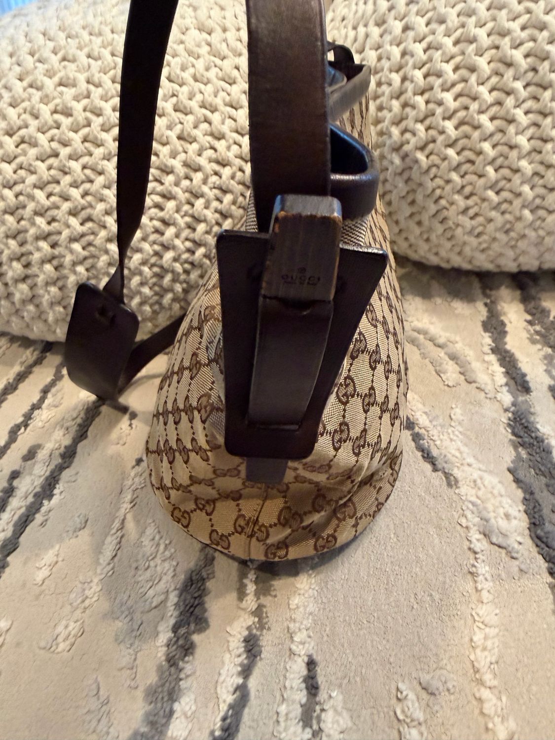 Gucci Monogram Canvas Bucket Sling Messenger