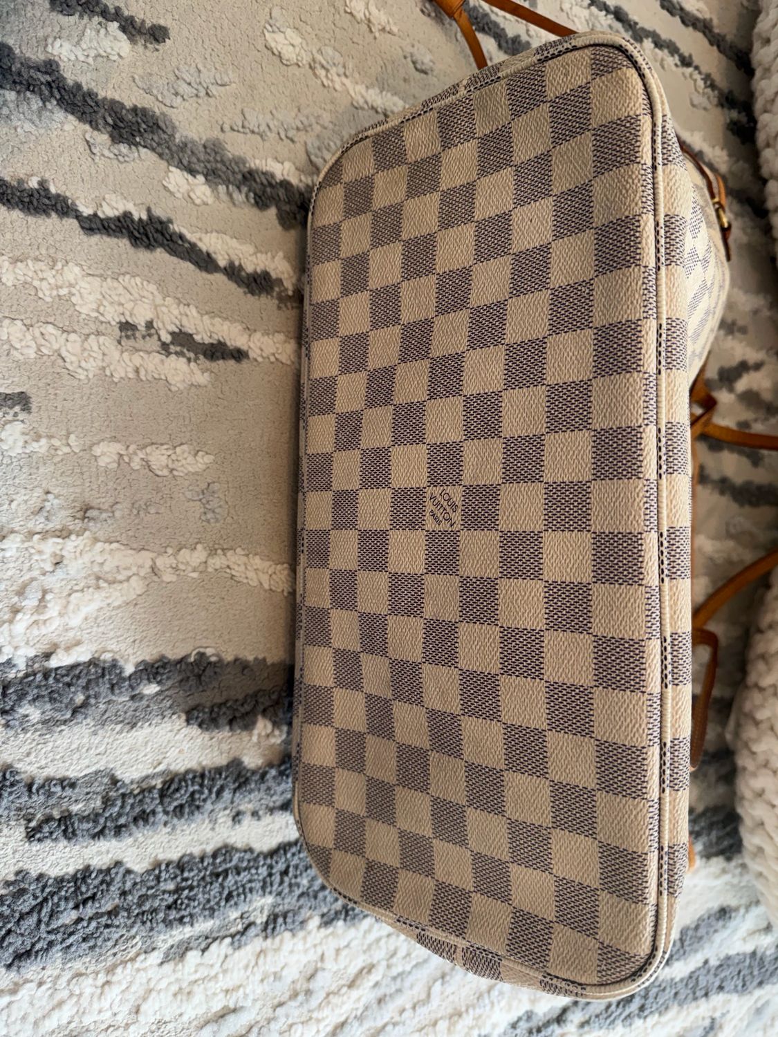 Louis Vuitton Damier Azur Neverfull Mm Tote Shoulder