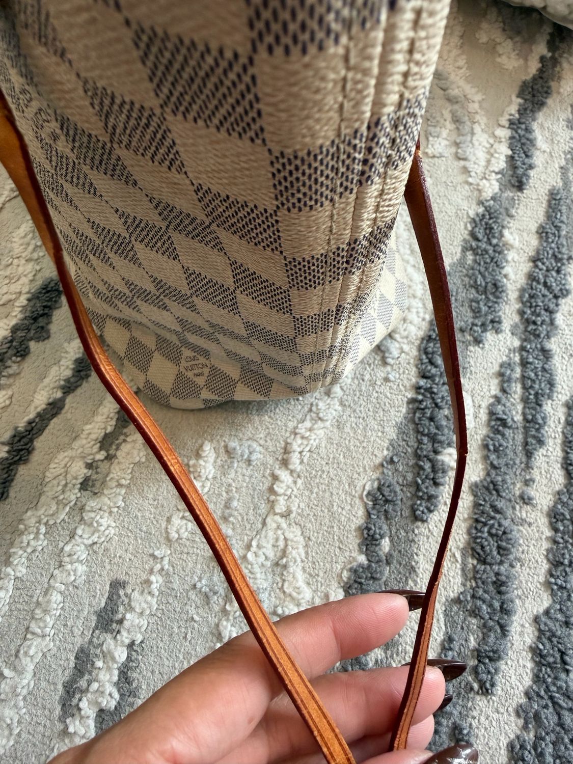 Louis Vuitton Damier Azur Neverfull Mm Tote Shoulder