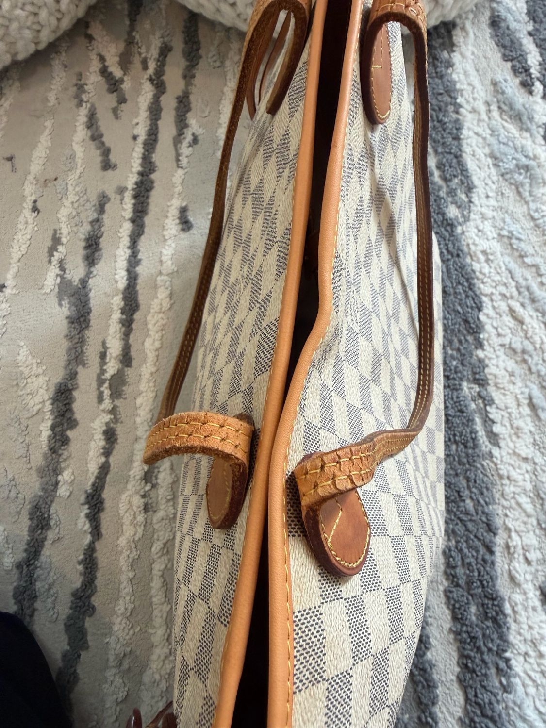 Louis Vuitton Damier Azur Neverfull Mm Tote Shoulder