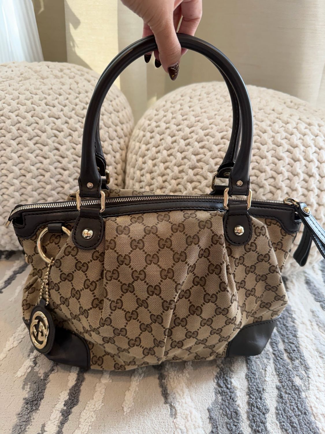 Gucci Monogram Canvas Sukey Tote Shoulder