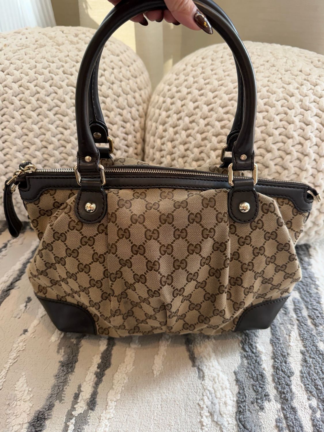 Gucci Monogram Canvas Sukey Tote Shoulder