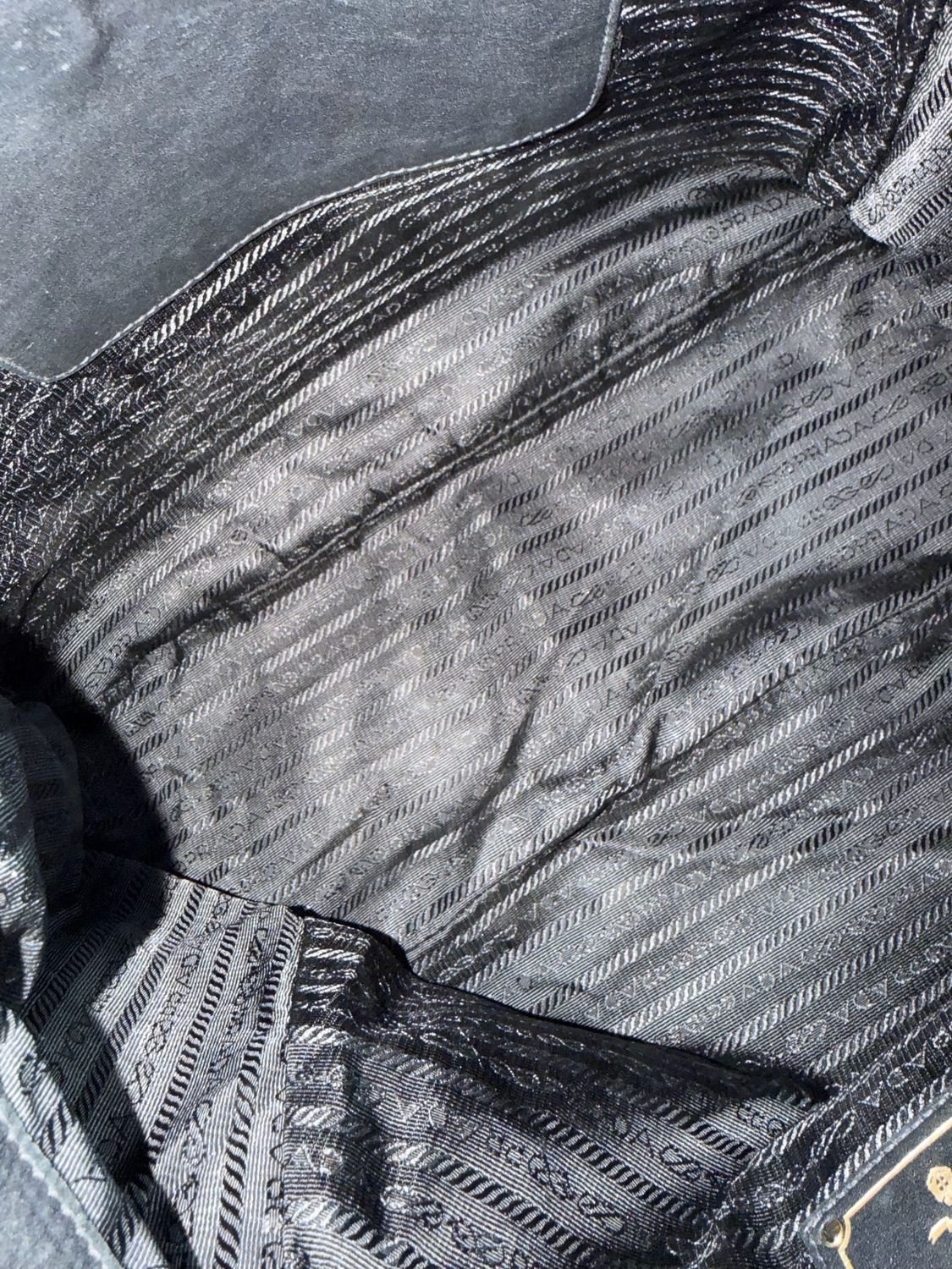 Prada Black Long Strap Tote Soft Calfskin