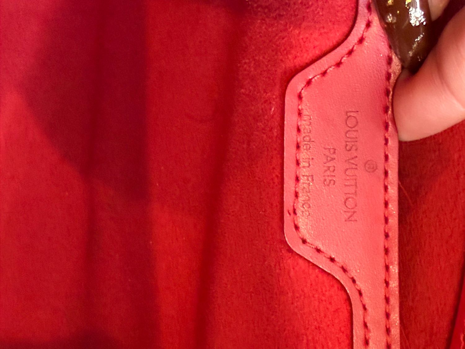 Louis Vuitton Red Epi Soufflot Tote Bowler