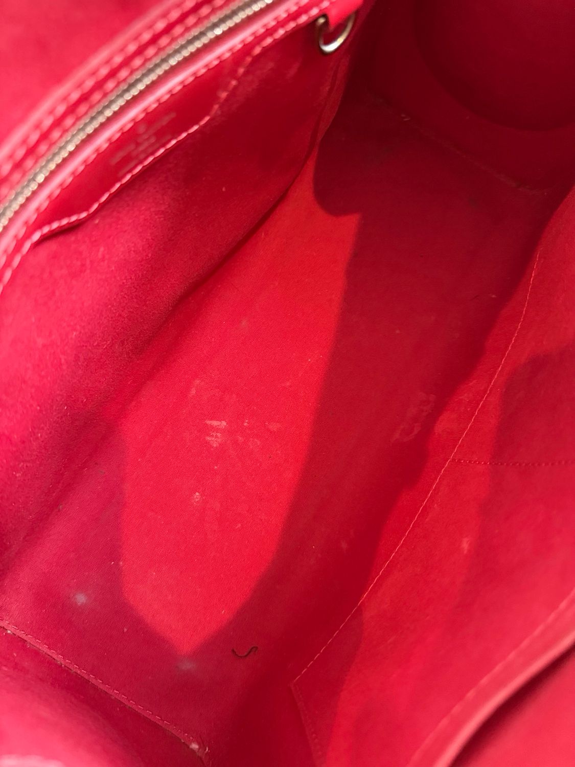 Louis Vuittom Red Epi Brea Top Handle