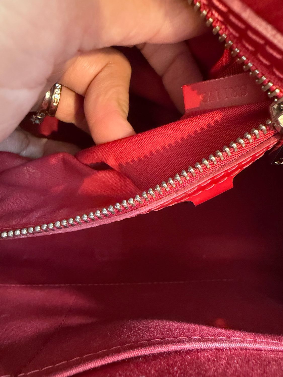 Louis Vuittom Red Epi Brea Top Handle