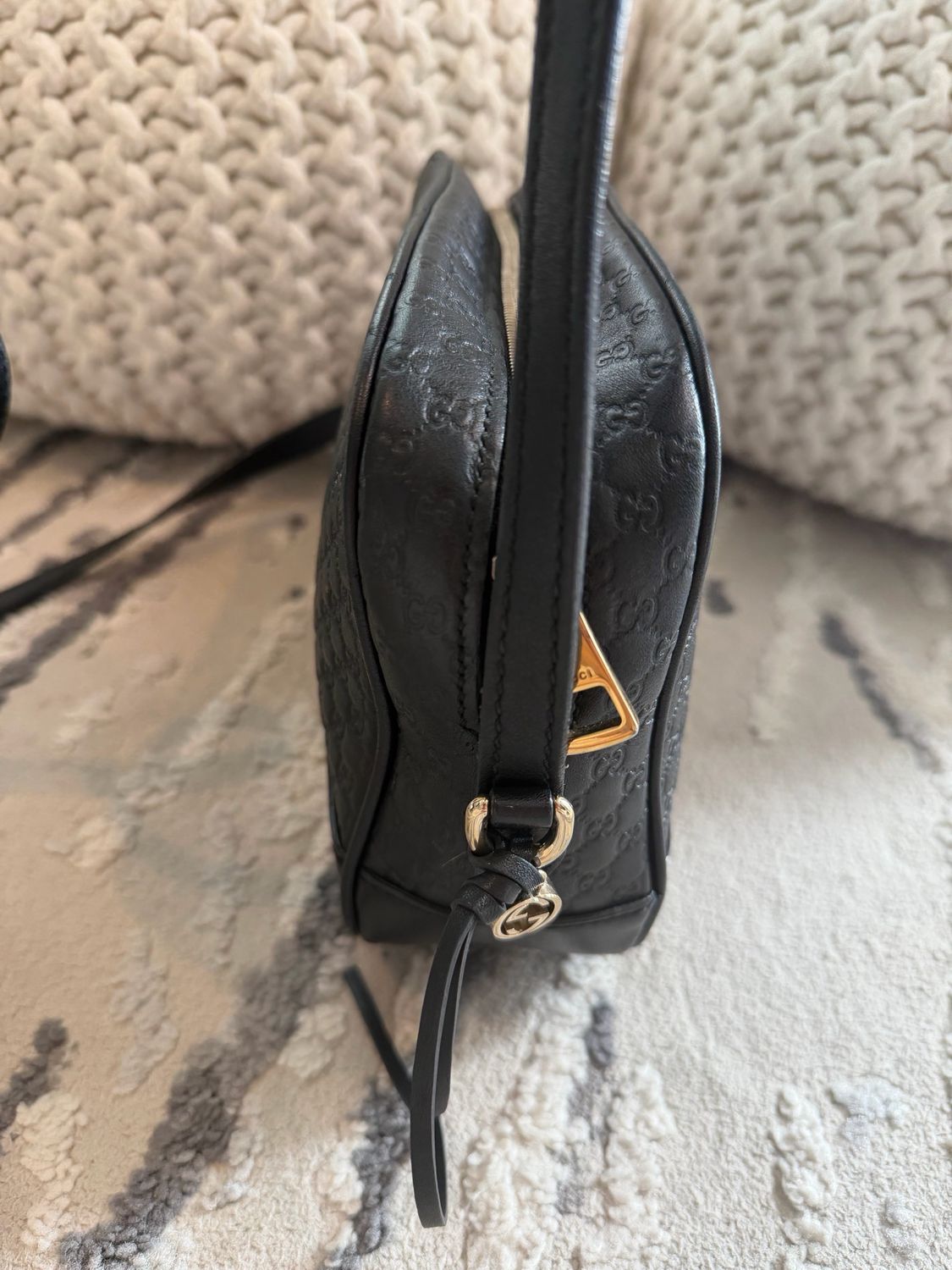 Gucci Guccissima Bree Camera Crossbody Messenger Bag