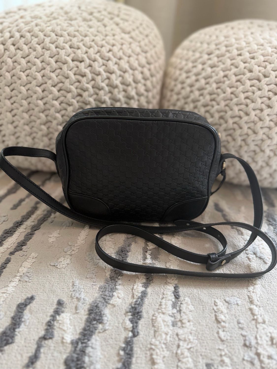 Gucci Guccissima Bree Camera Crossbody Messenger Bag