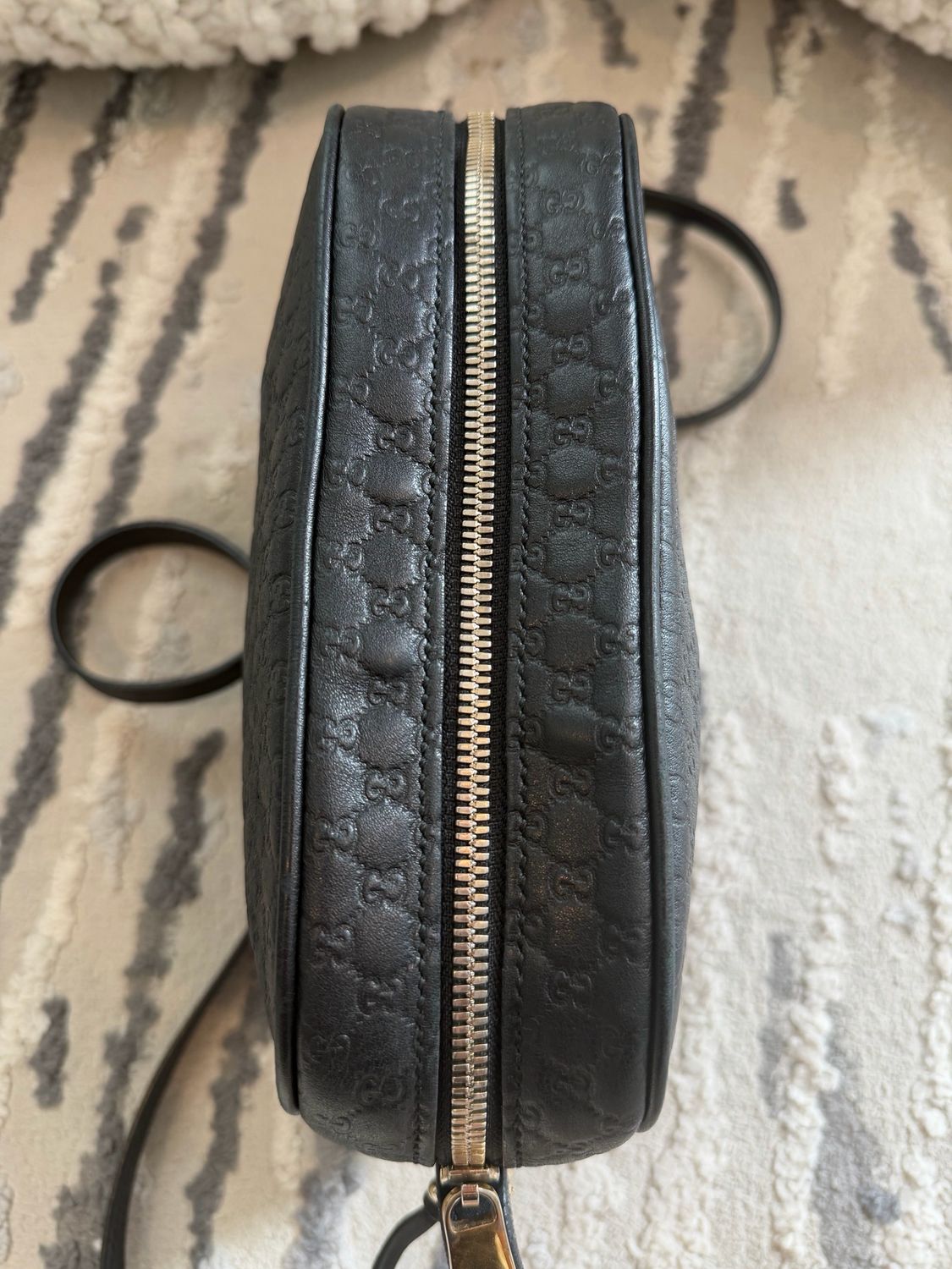 Gucci Guccissima Bree Camera Crossbody Messenger Bag