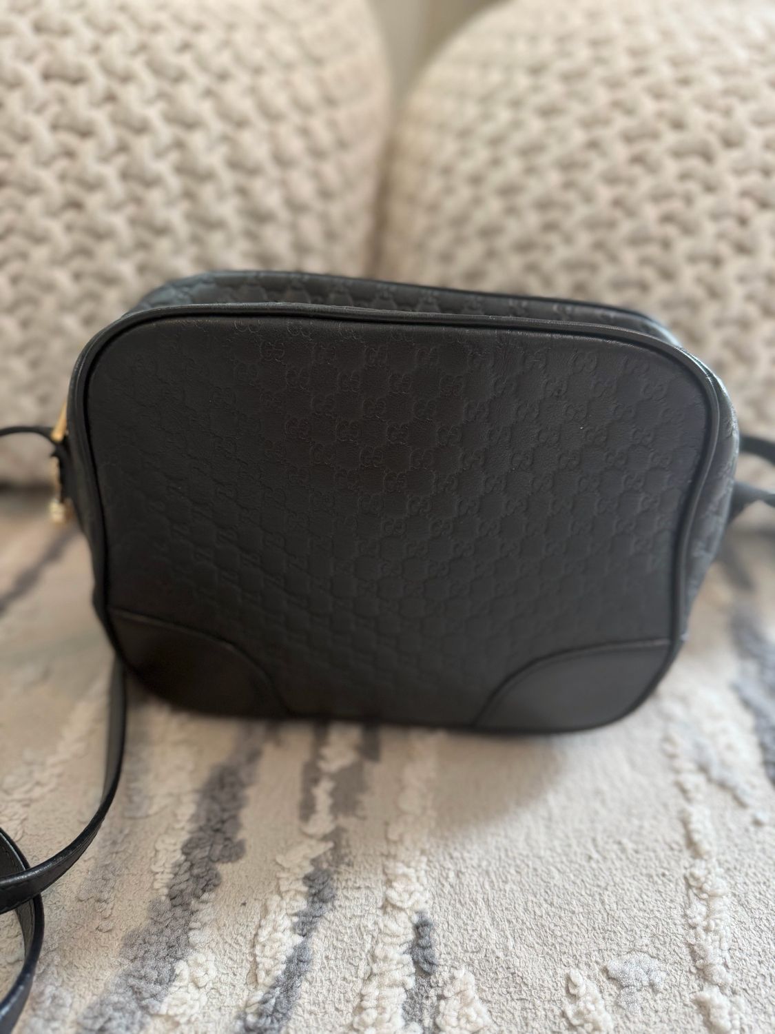 Gucci Guccissima Bree Camera Crossbody Messenger Bag