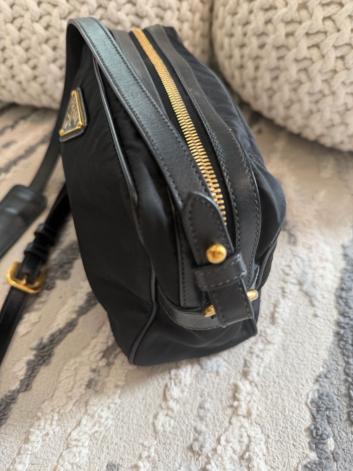 Prada Nylon Tessuto Camera Bag Zipper Messenger Crossbody