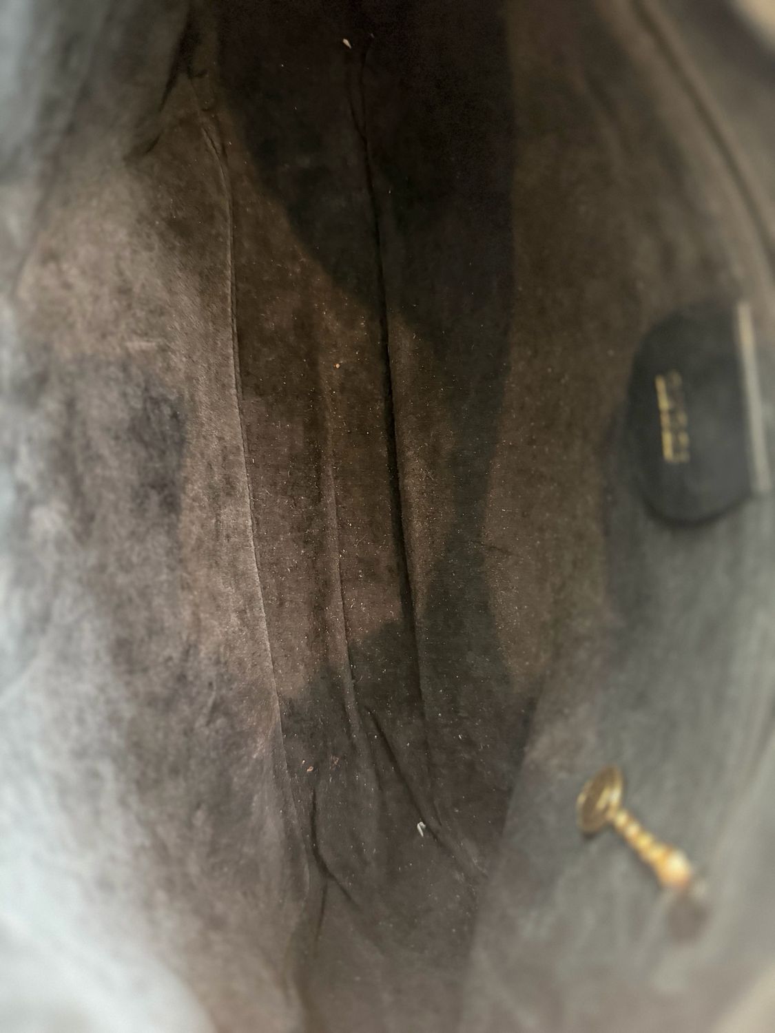 Gucci Vintage Camera Bag Crossbody Messenger Suede/Leather Black