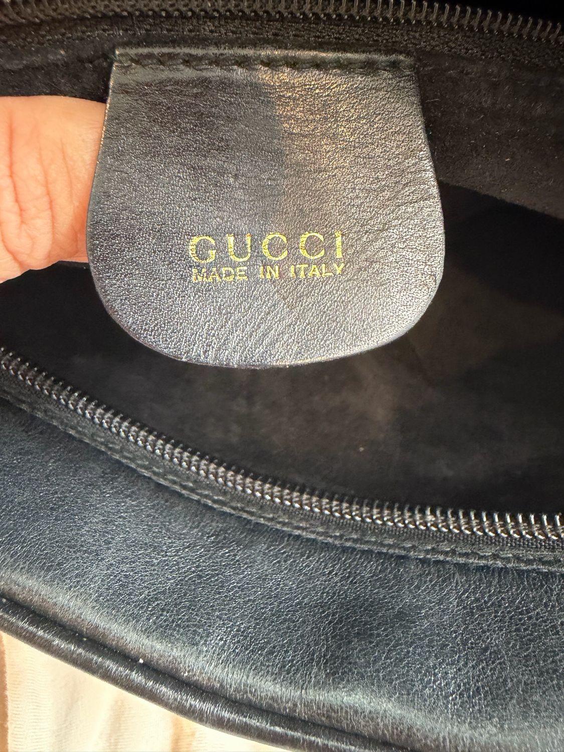 Gucci Vintage Camera Bag Crossbody Messenger Suede/Leather Black