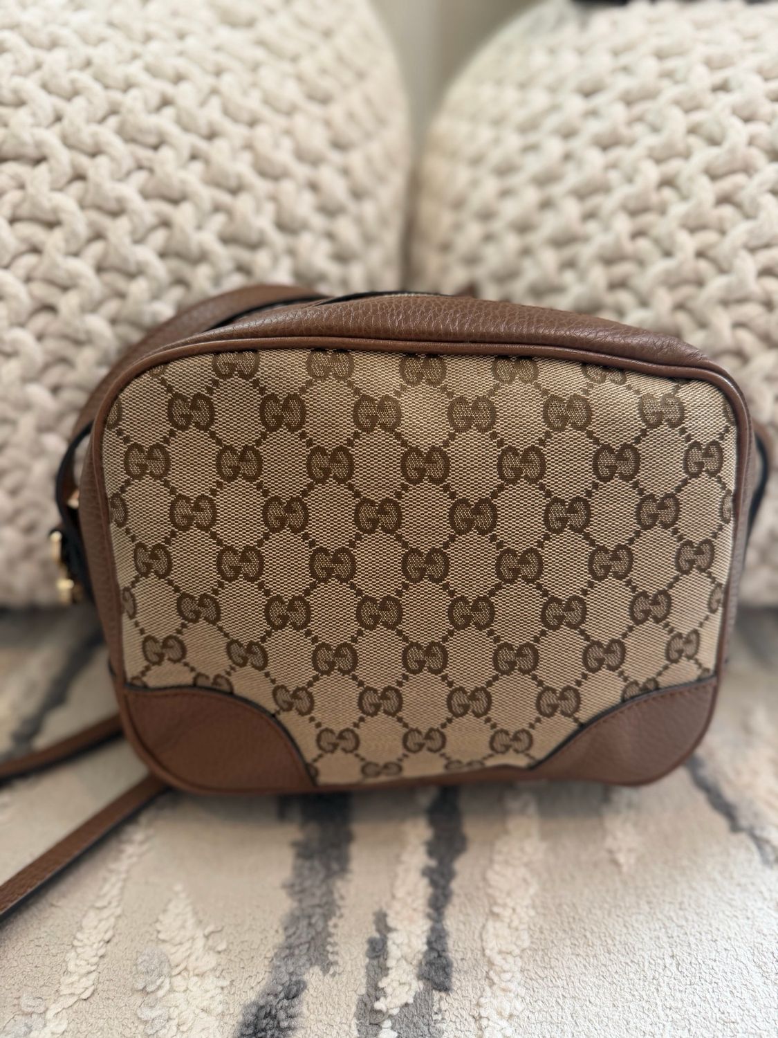 Gucci Monogram Canvas Bree Crossbody Messenger