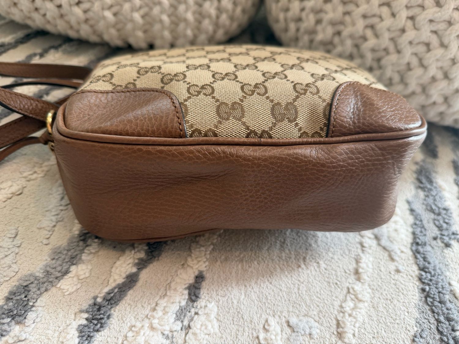 Gucci Monogram Canvas Bree Crossbody Messenger