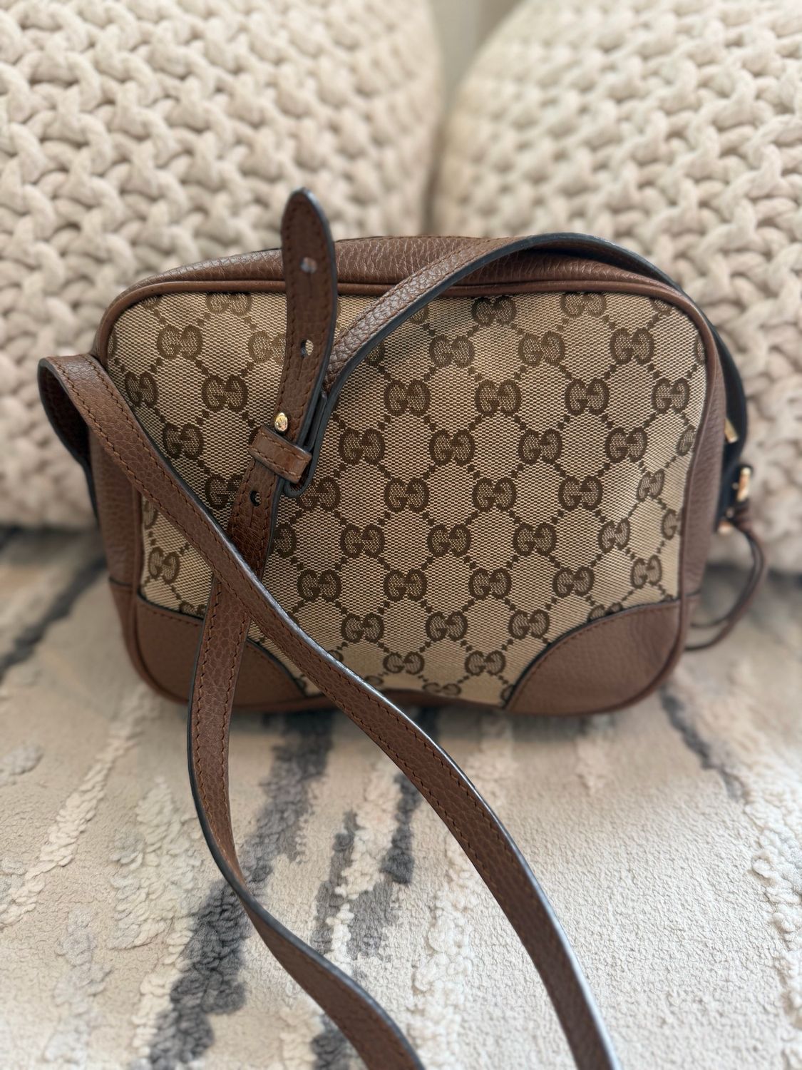 Gucci Monogram Canvas Bree Crossbody Messenger