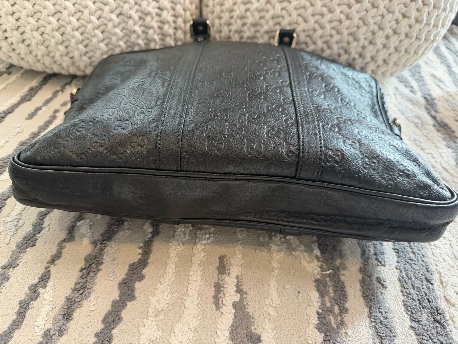 Gucci Laptop Briefcase Guccissima Leather