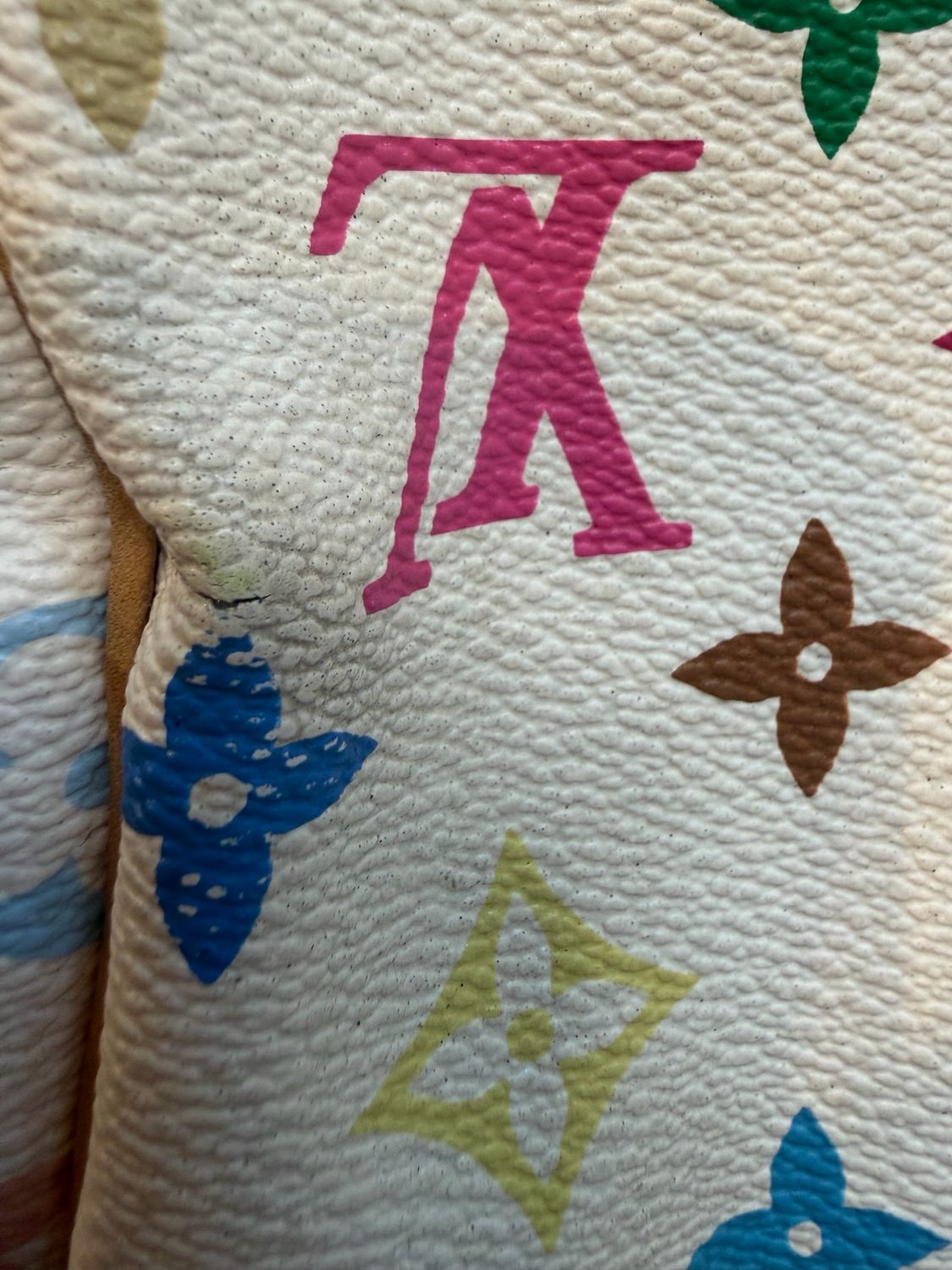 Louis Vuitton Speedy 30 Multicolor Takashi Murakami Blanc Boston Bowler