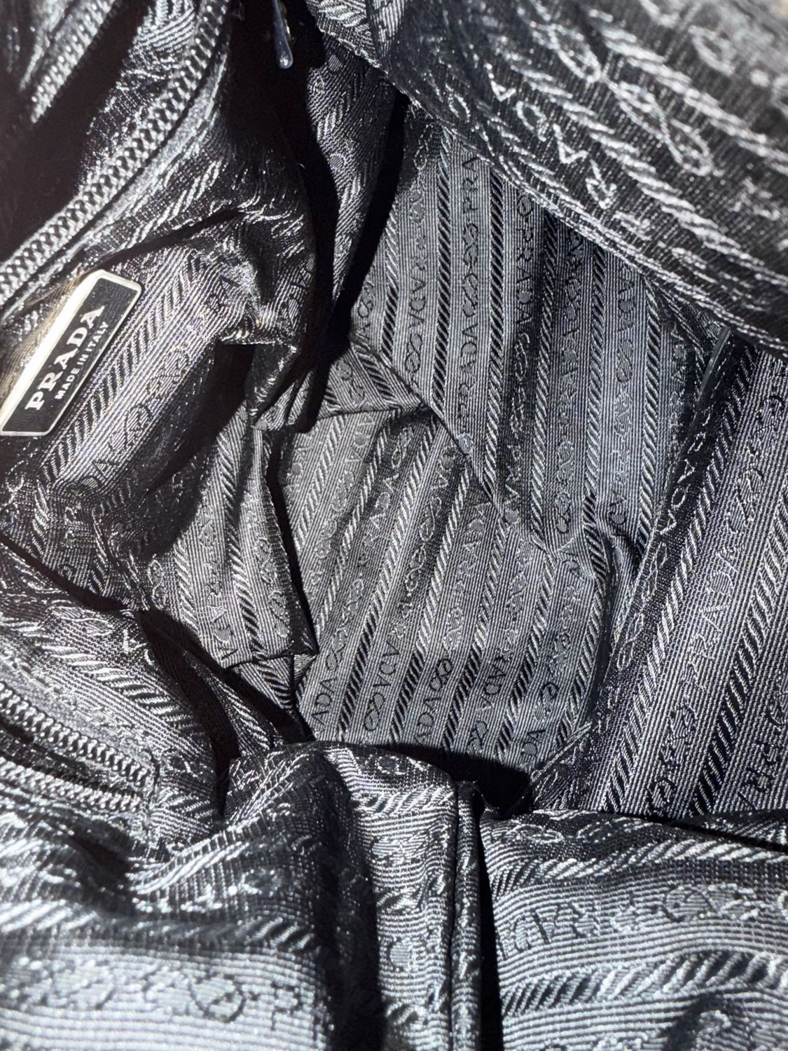 Prada Nylon Tessuto Hobo Shoulder Bag Black