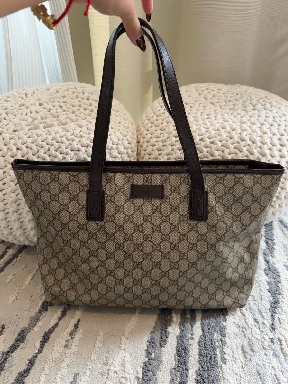 Gucci Monogram Supreme Joy Zipper Tote