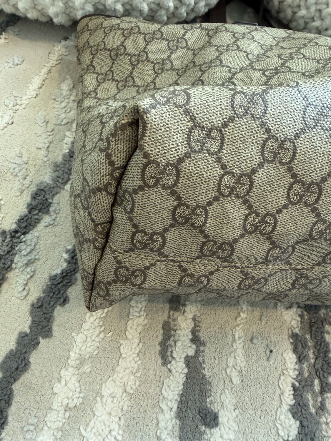 Gucci Monogram Supreme Joy Zipper Tote