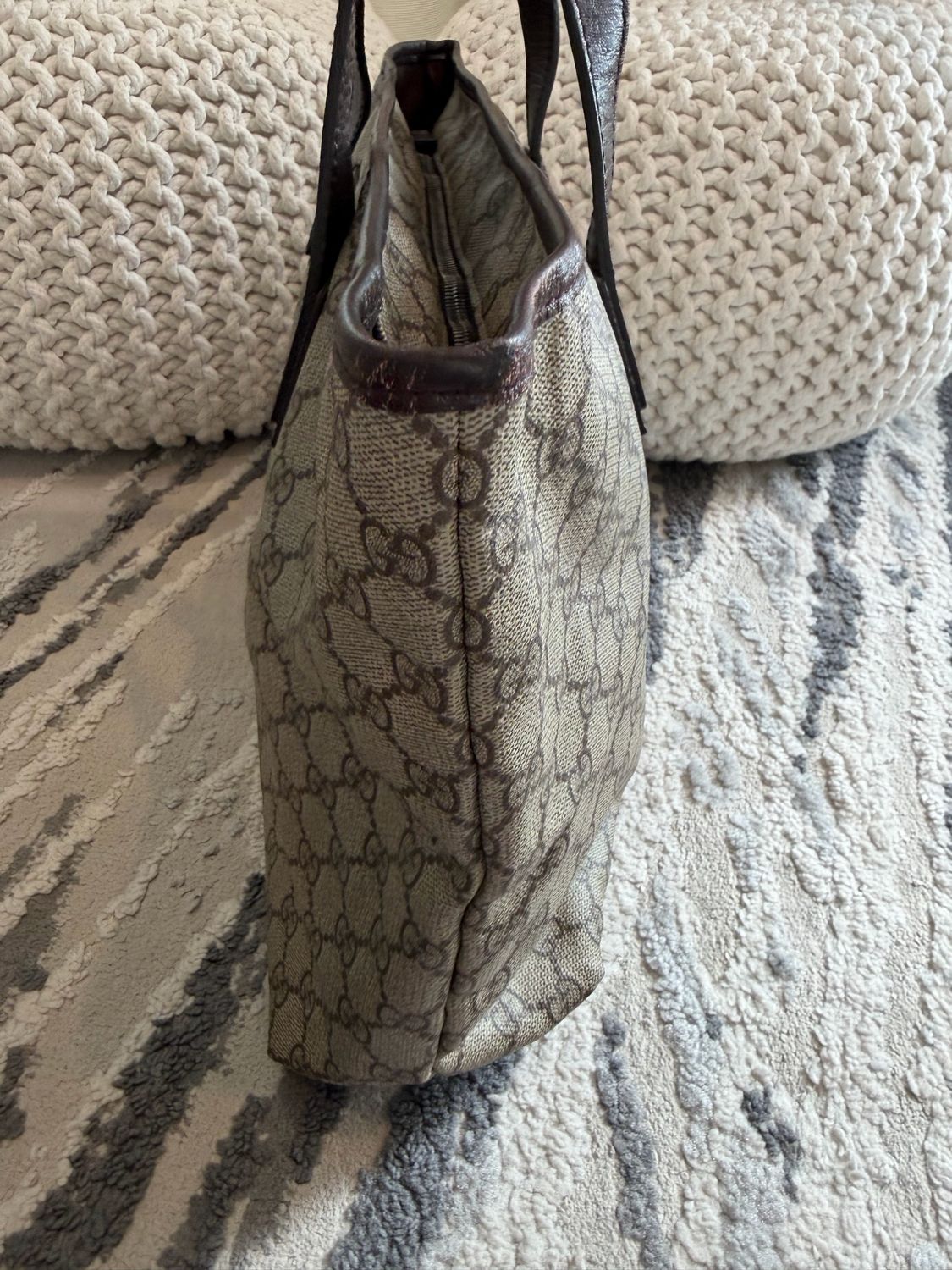 Gucci Monogram Supreme Joy Zipper Tote