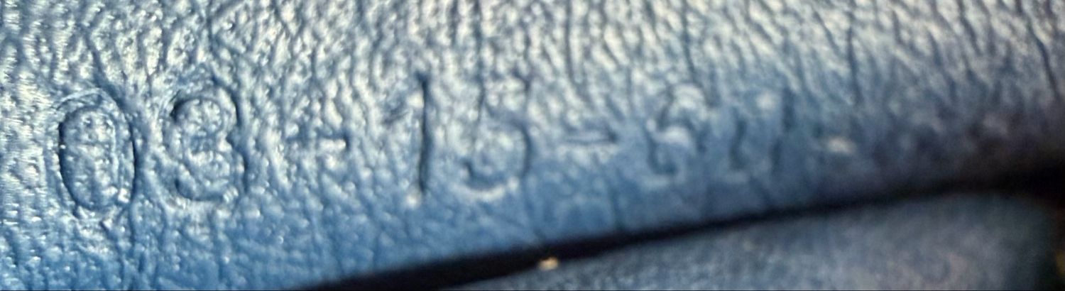 Chloe Pebbled Leather Mini Marcie Saddle Messenger Crossbody Navy Blue