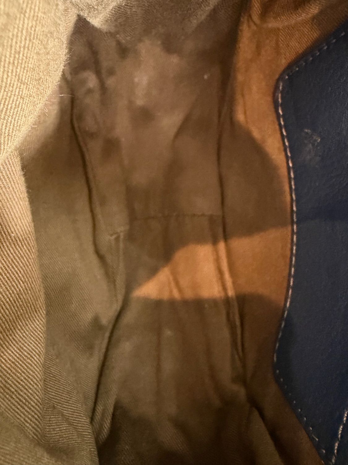 Chloe Pebbled Leather Mini Marcie Saddle Messenger Crossbody Navy Blue