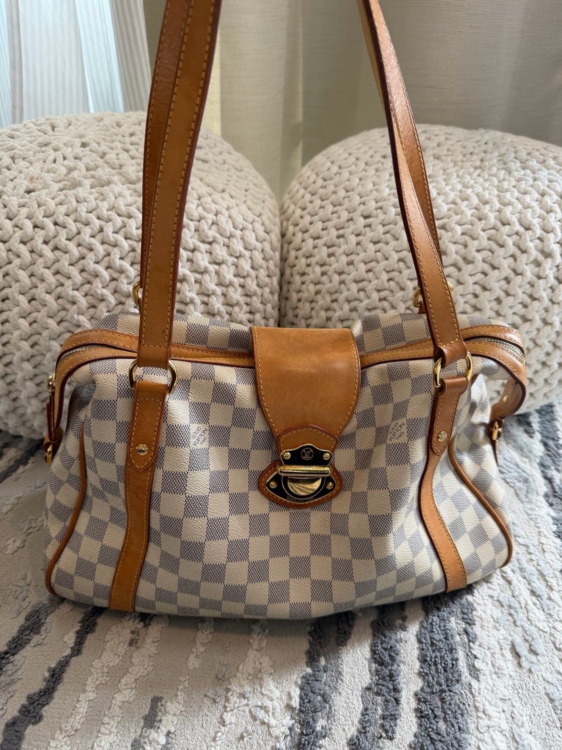 Louis Vuitton Damier Azur Stresa Pm Tote Shoulder