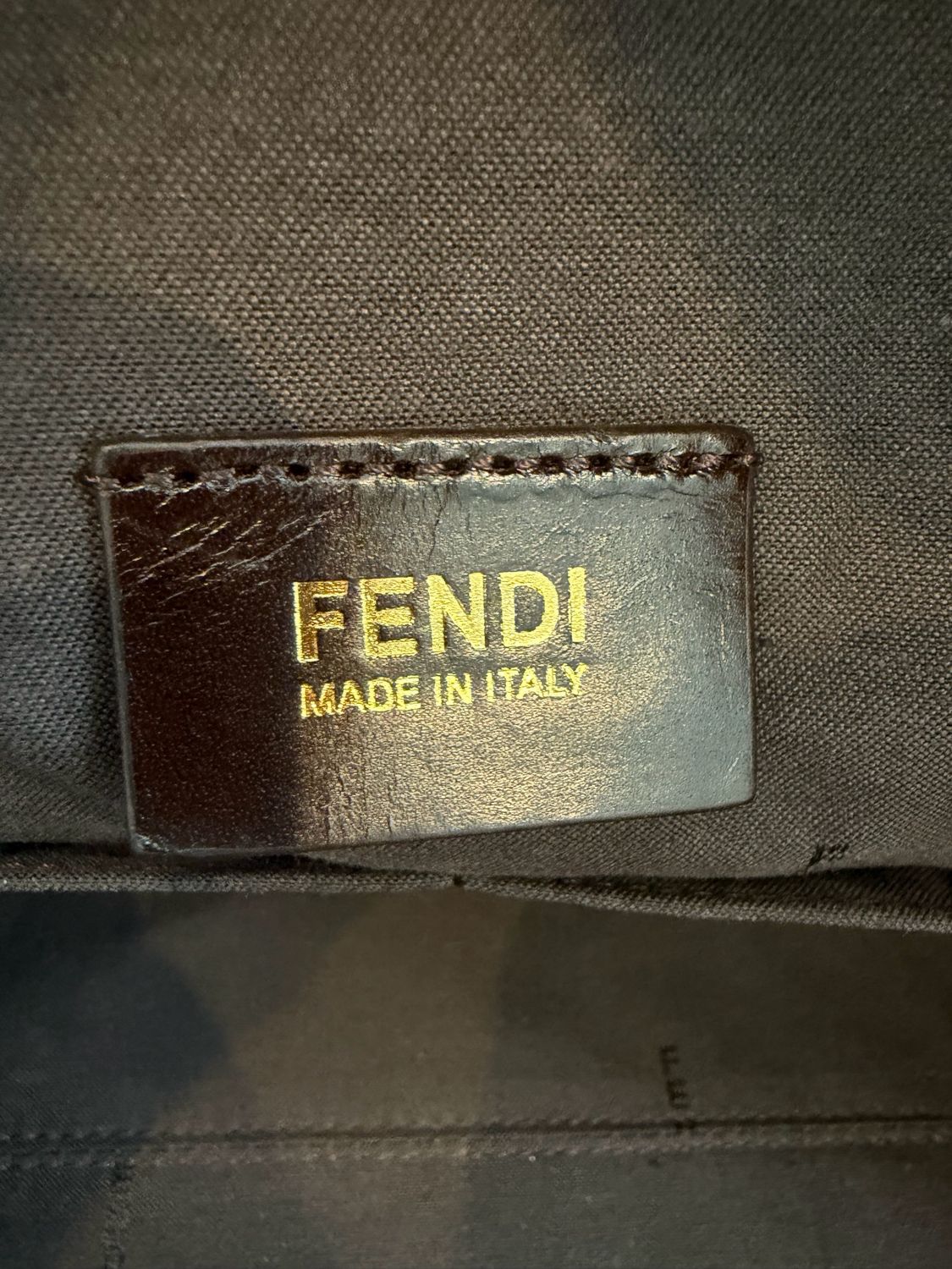 Fendi Zucca Tobacco Canvas Box Tote Shoulder Bag