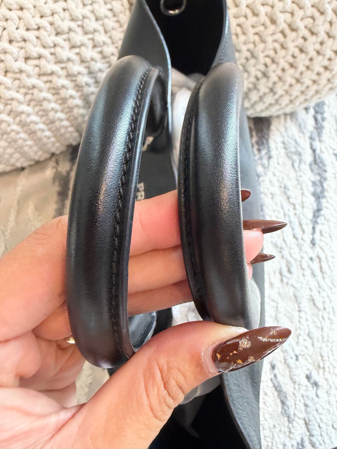 Prada Soft Calfskin Black Leather Tote Convertible Crossbody S/H