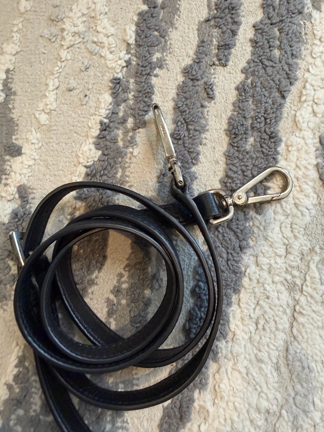 Prada Vitello Daino Pebbled Leather Convertible Tote Crossbody Vertical