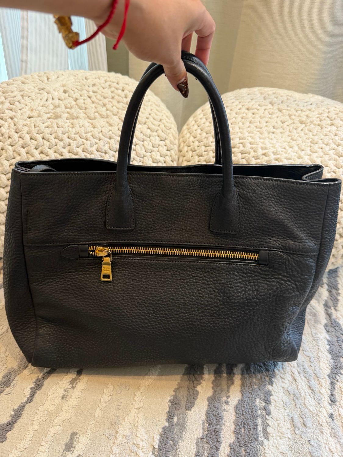 Prada Vitello Phenix Convertible Tote Messenger