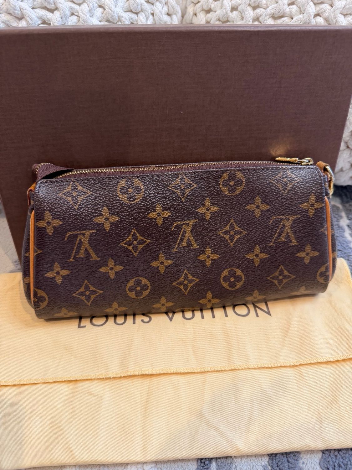 Louis Vuitton Monogram Eva Clutch Crossbody Messenger 